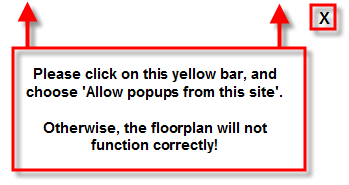 Please click on the yellow bar, and choose 'Allow popups from this site'.